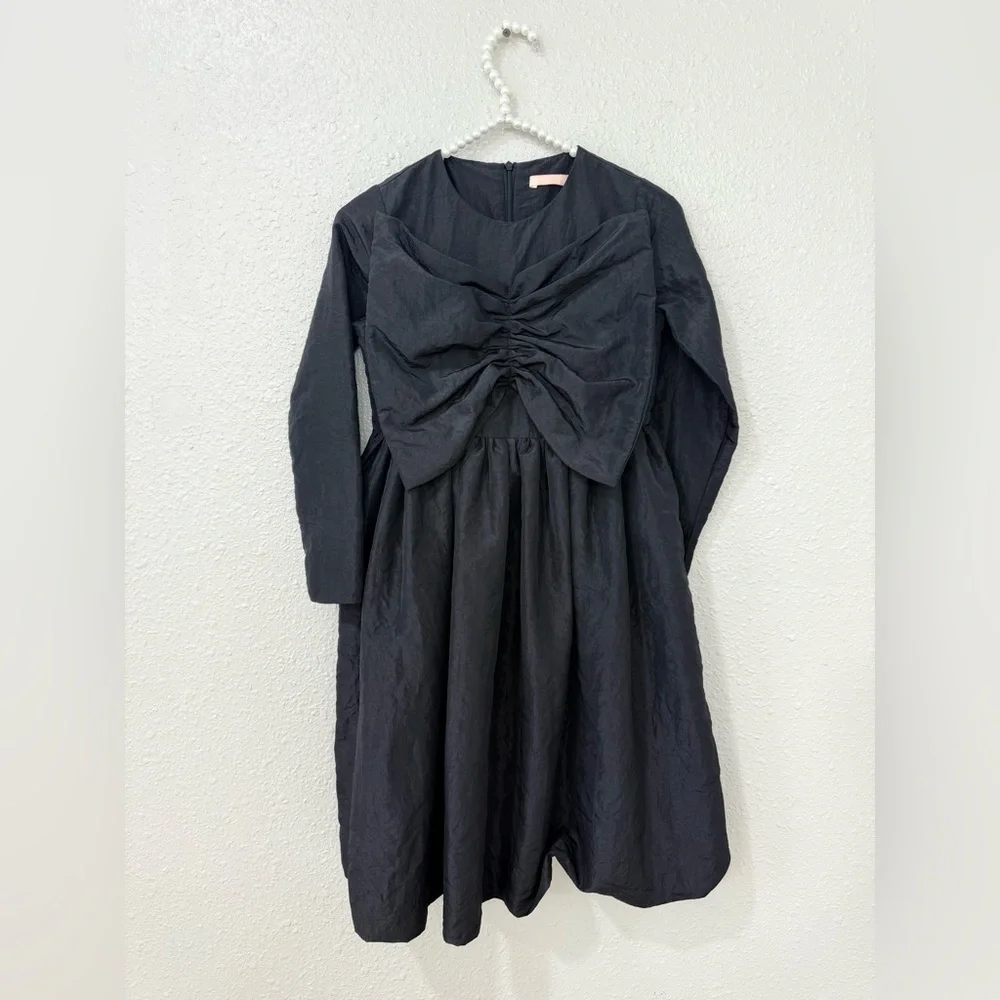 MummyMoon Kids Girls' Crew Neck Knee-Length with Bow Dress Size 10